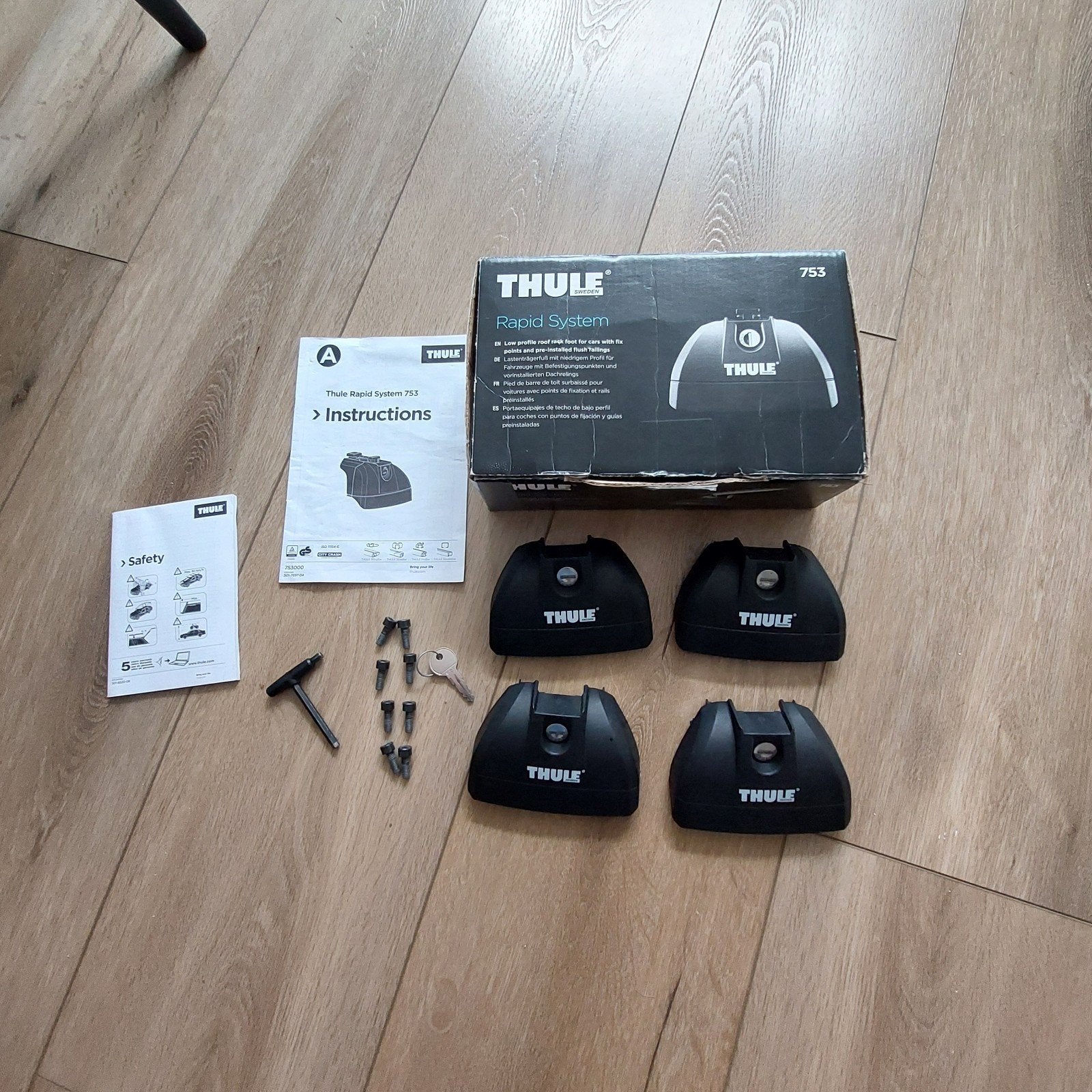 Thule Rapid System 753 dakdragerset, Auto diversen, Dakdragers, Ophalen, Zo goed als nieuw