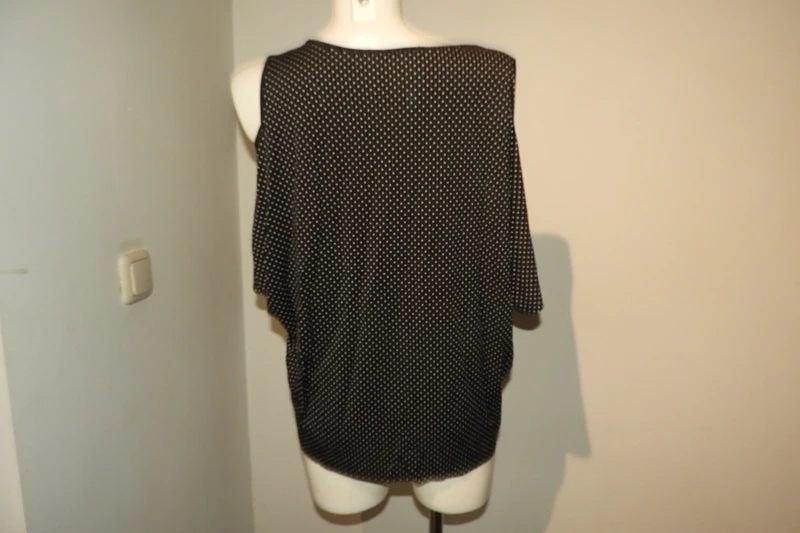 Studio Anneloes zwart shirt open schouders stippeltjes L, Maat 38/40 (M), Studio Anneloes, Verzenden, Zwart