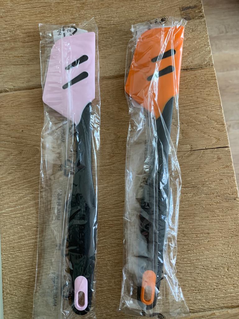 Grote spatel roze of oranje, Tupperware, Verzenden, Nieuw, Oranje