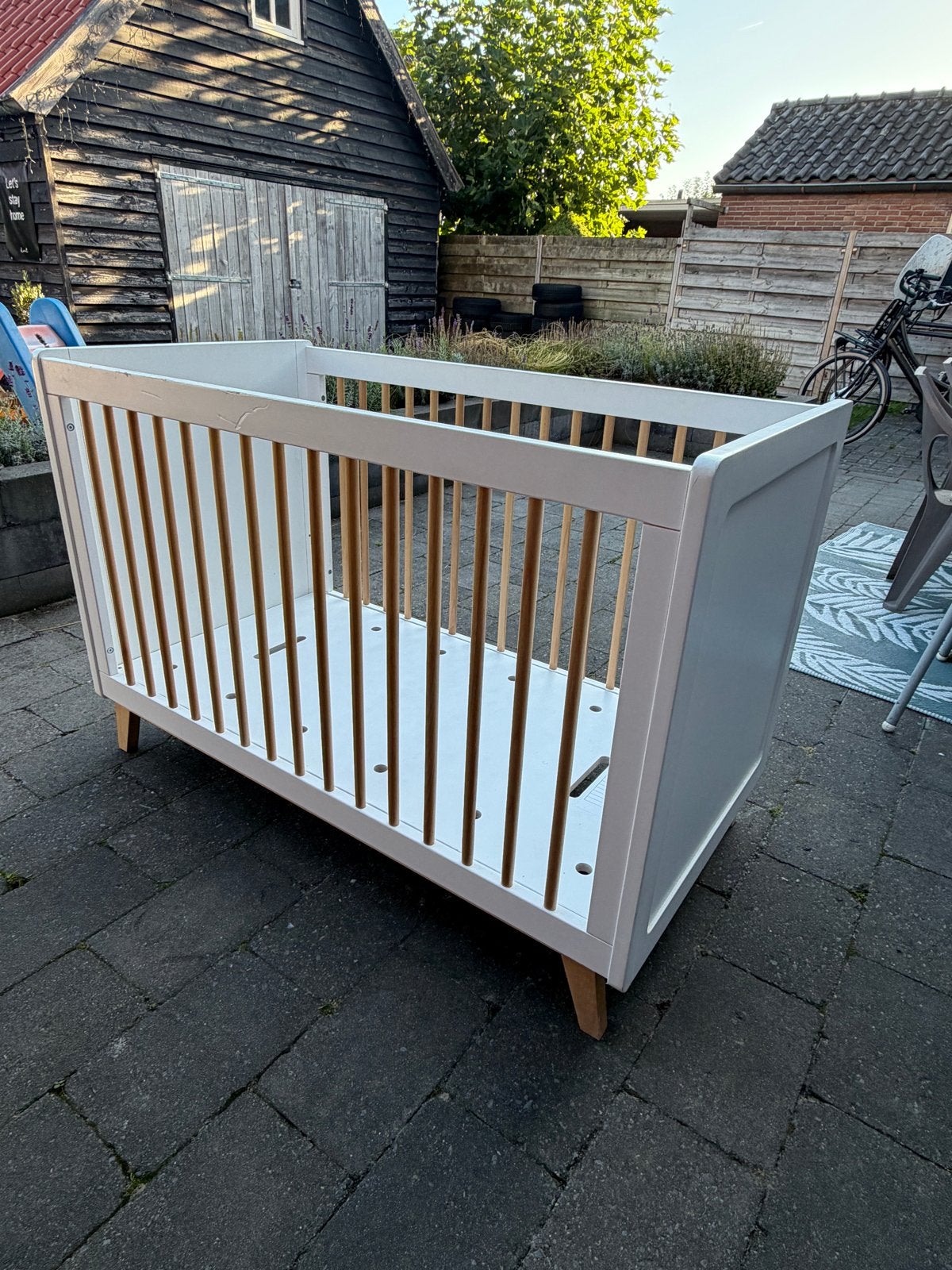 Wit ledikant, babybedje. goede staat., Ophalen, Gebruikt, Ledikant