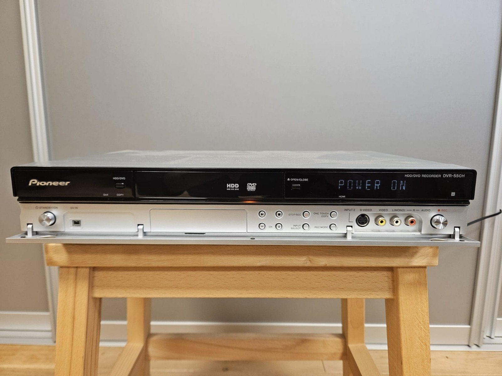 Pioneer DVR-550H HDD/DVD Recorder met afstandsbediening, Gebruikt, Met harddisk, Dvd-recorder, Ophalen of Verzenden