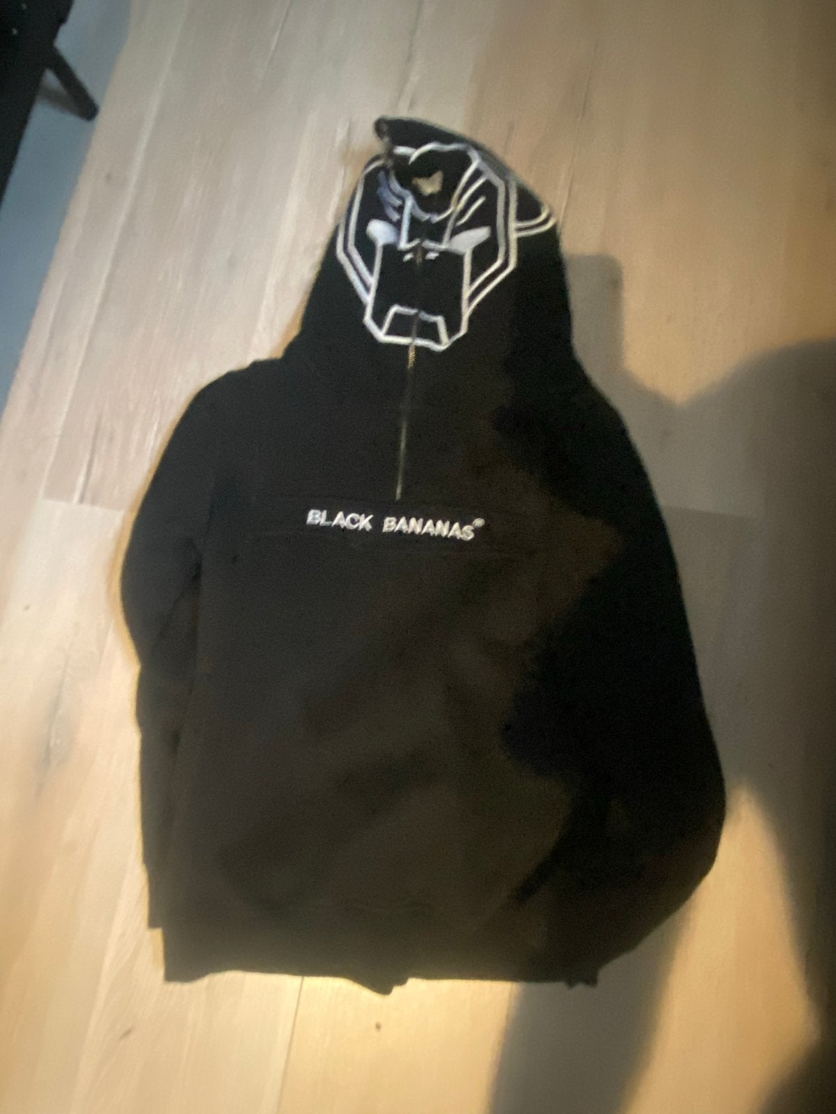 Black Bananas hoodie met masker capuchon, Ophalen of Verzenden, Zo goed als nieuw, Overige maten, Zwart