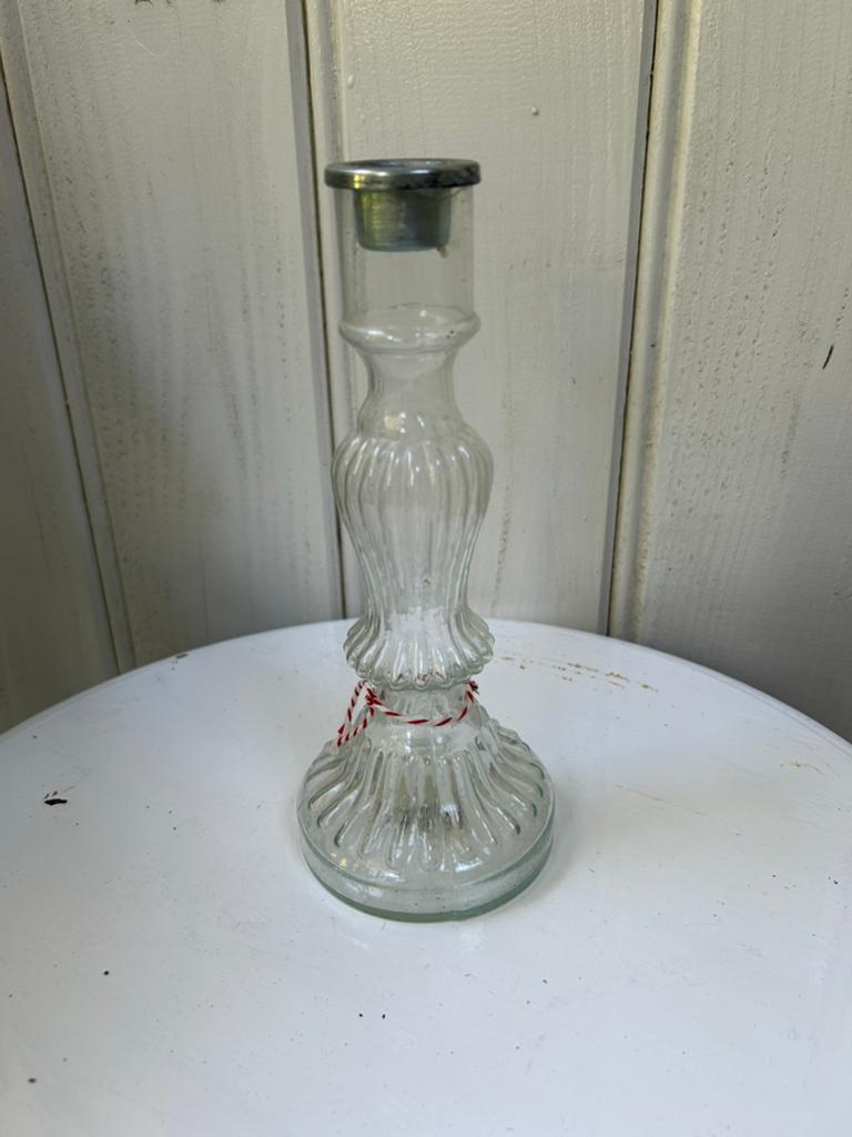 Kaarsenhouder glas uit Denemarken, Antiek en Kunst, Curiosa en Brocante, Ophalen of Verzenden