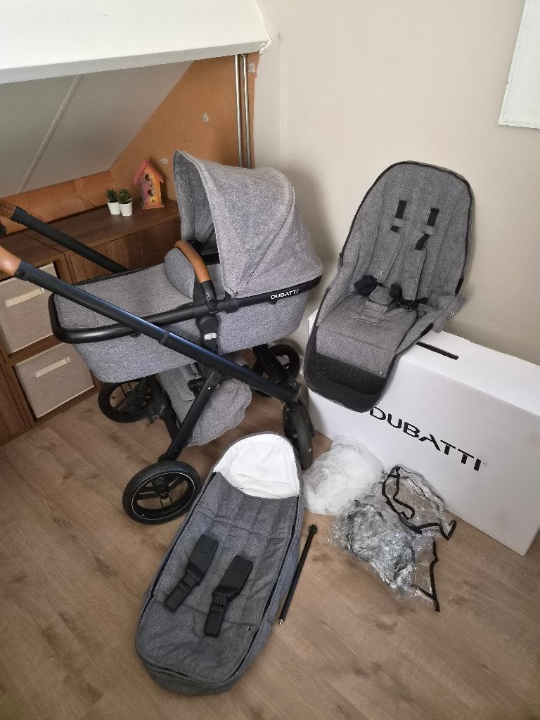 Dubatti kinderwagen, Kinderen en Baby's, Gebruikt, Luchtbanden, Ophalen, Kinderwagen