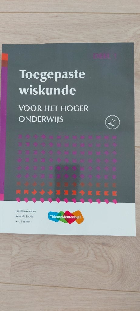 Toegepaste wiskunde voor hoger onderwijs (1) 9789006487305, Nieuw, Jan Blankespoor, Kees de Joode, Aad Sluijter, Beta, HBO