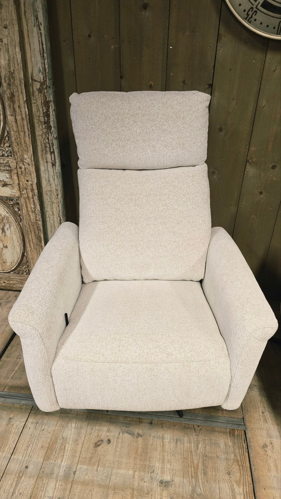 Mooie Relax Fauteuils Wit Draaibaar en Verstelbaar, Ophalen of Verzenden, Nieuw, Hout