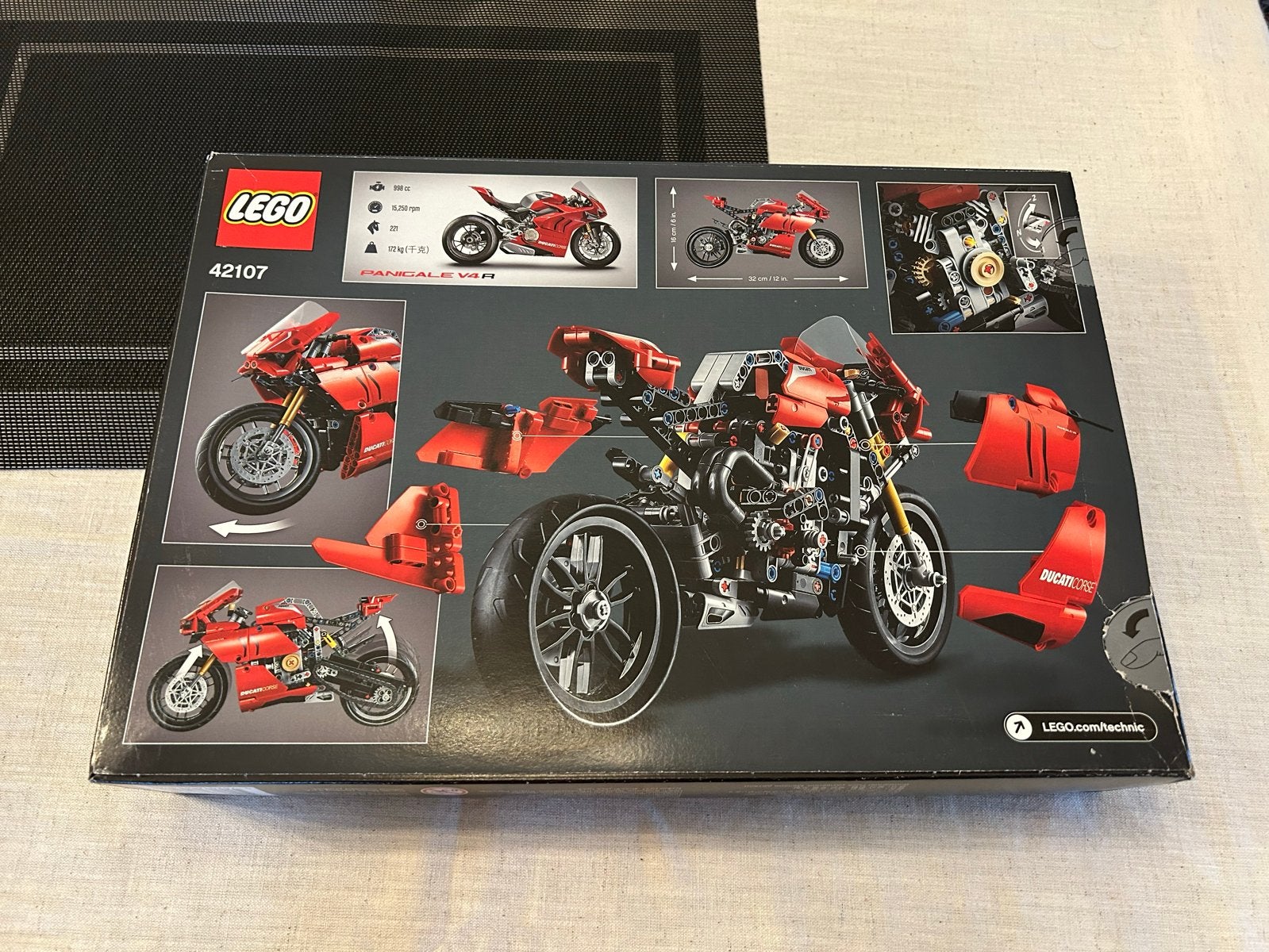 Lego Technic 42107 Ducati Panigale V4 R Motorfiets, Ophalen of Verzenden, Zo goed als nieuw