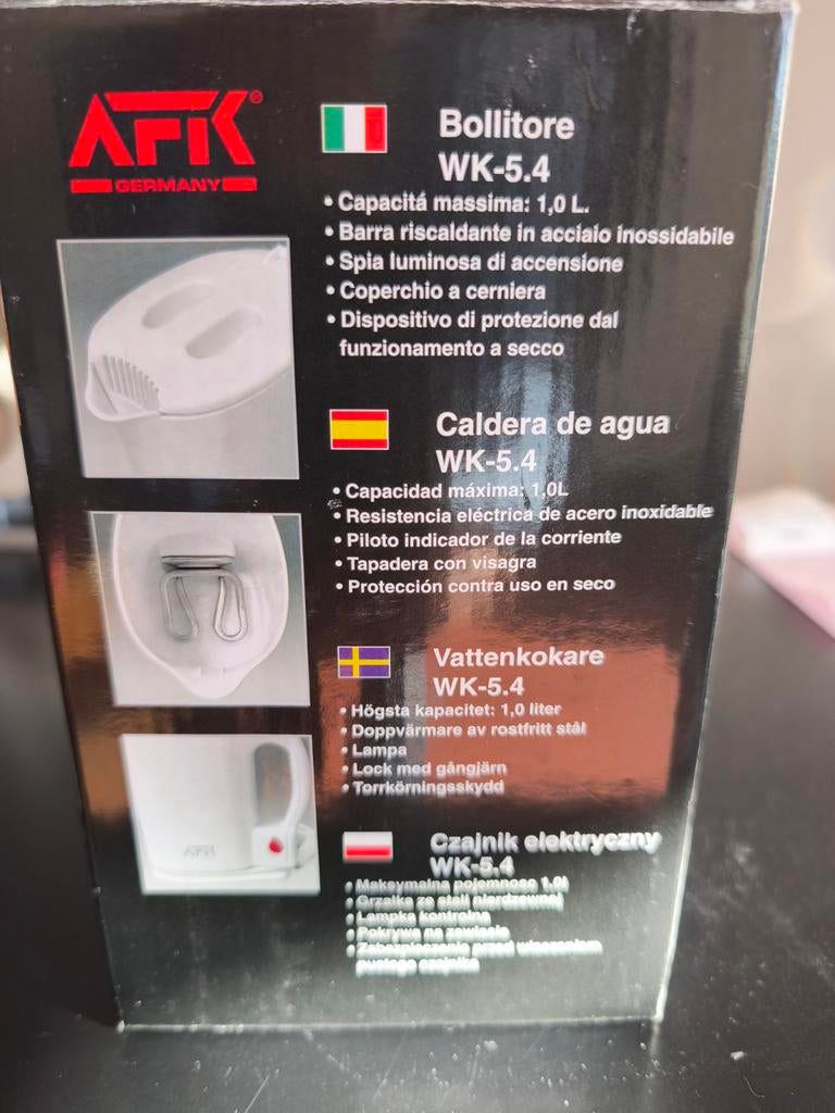 Waterkoker, 1 tot 2 liter, Ophalen