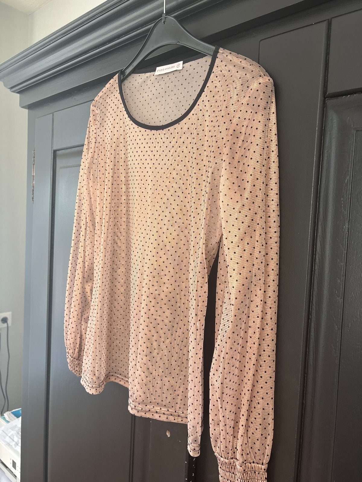Studio Anneloes Lichtroze Top met Stipjes Maat M, Ophalen of Verzenden, Maat 38/40 (M), Roze, Lange mouw