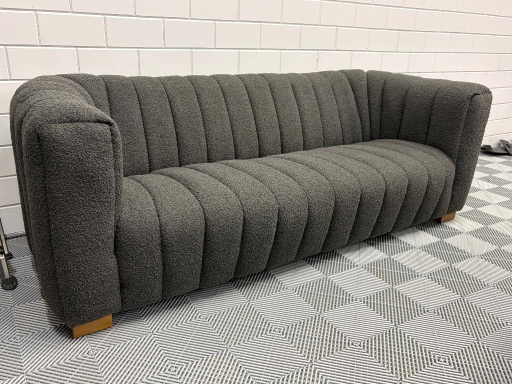 Riviera Maison Pulitzer 3,5 zits bouclé Beluga, Ophalen, Driepersoons, 75 tot 100 cm, Zo goed als nieuw