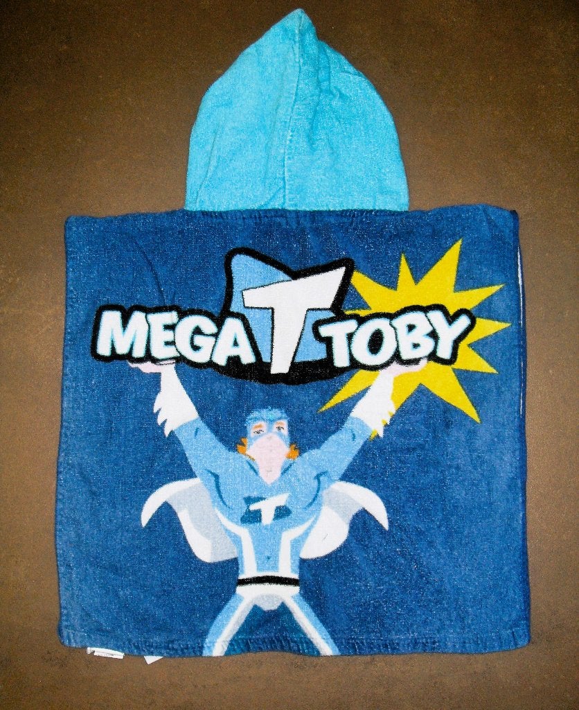 Mega Toby badponcho / handdoek met capuchon, STUDIO 100, Jongen of Meisje, Ophalen of Verzenden, Zo goed als nieuw