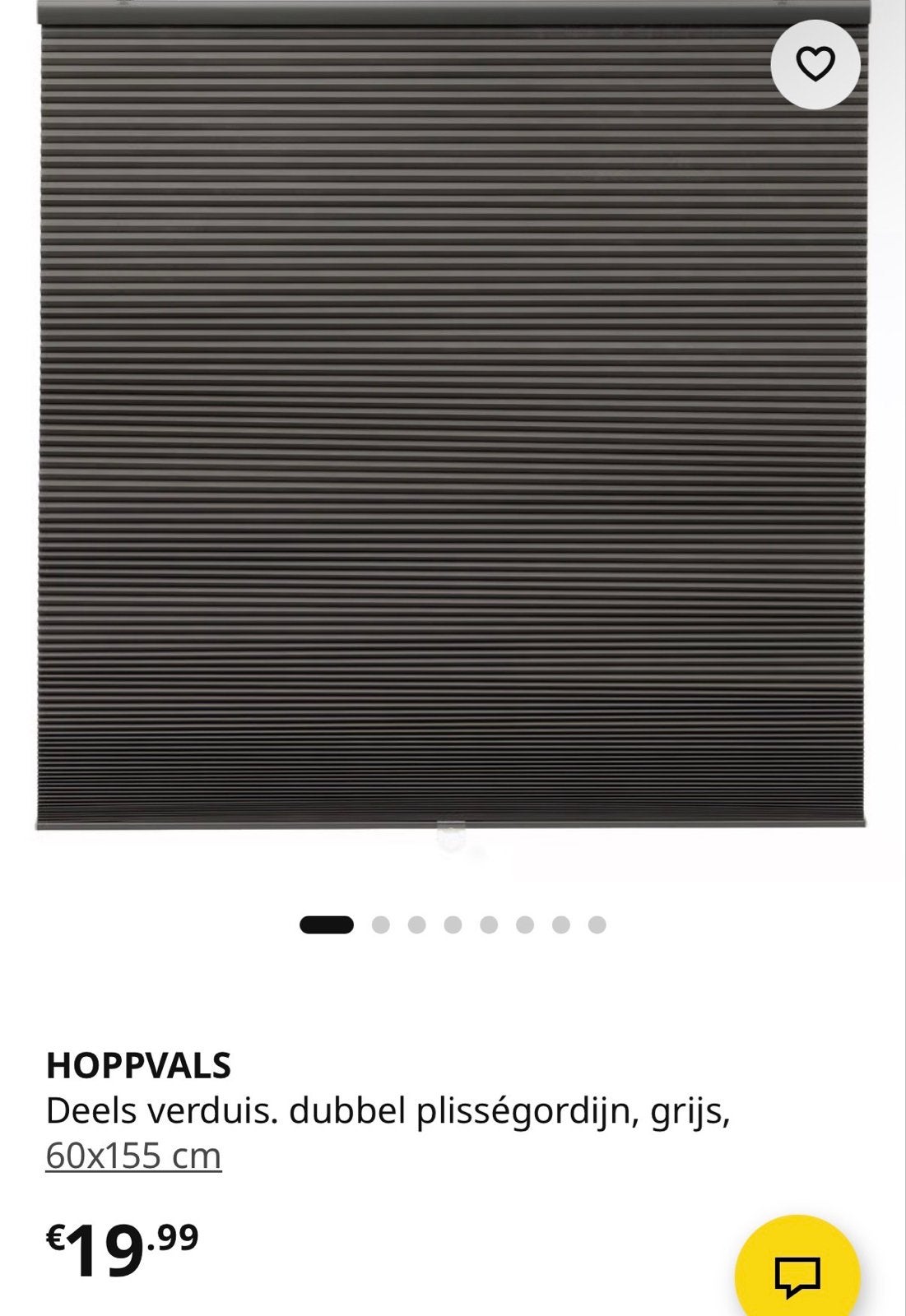 IKEA Hoppvals Plisségordijnen - Half Verduisterend, Gebruikt, Verzenden, Lichtdoorlatend, IKEA