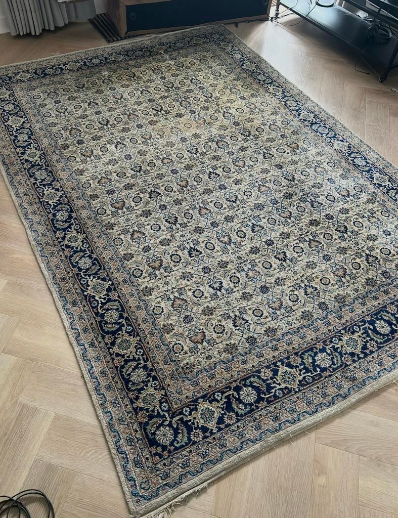 Perzisch tapijt, Ophalen, Gebruikt, Blauw, 200 cm of meer