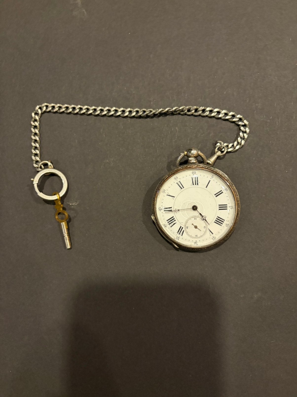 Zilveren zakhorloge., Sieraden, Tassen en Uiterlijk, Horloges | Antiek, Ophalen, Zilver, Overige merken, 1900 tot 1930