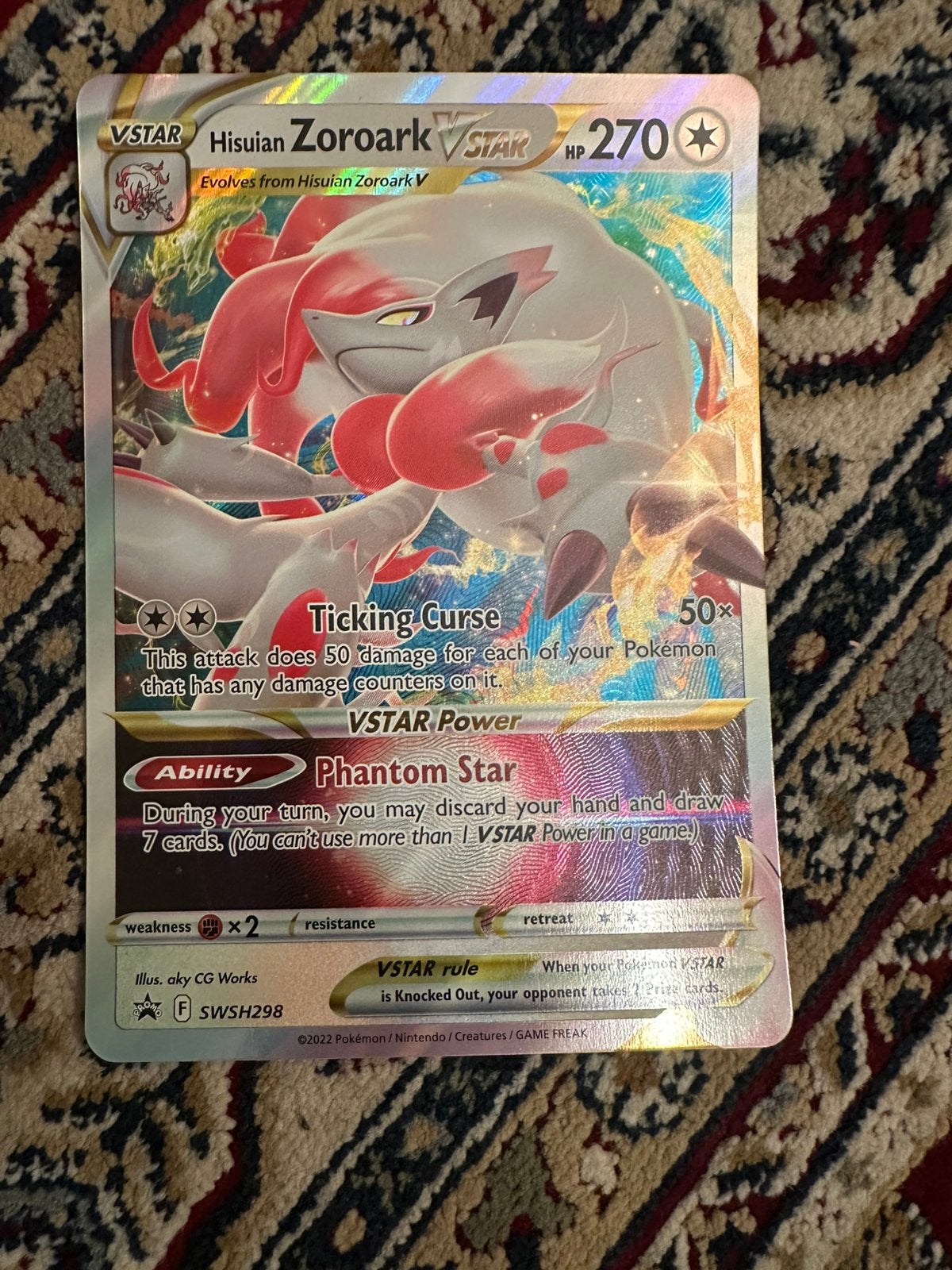 Zoroark Vstar jumbo kaart nieuw, Ophalen of Verzenden, Zo goed als nieuw, Losse kaart, Foil