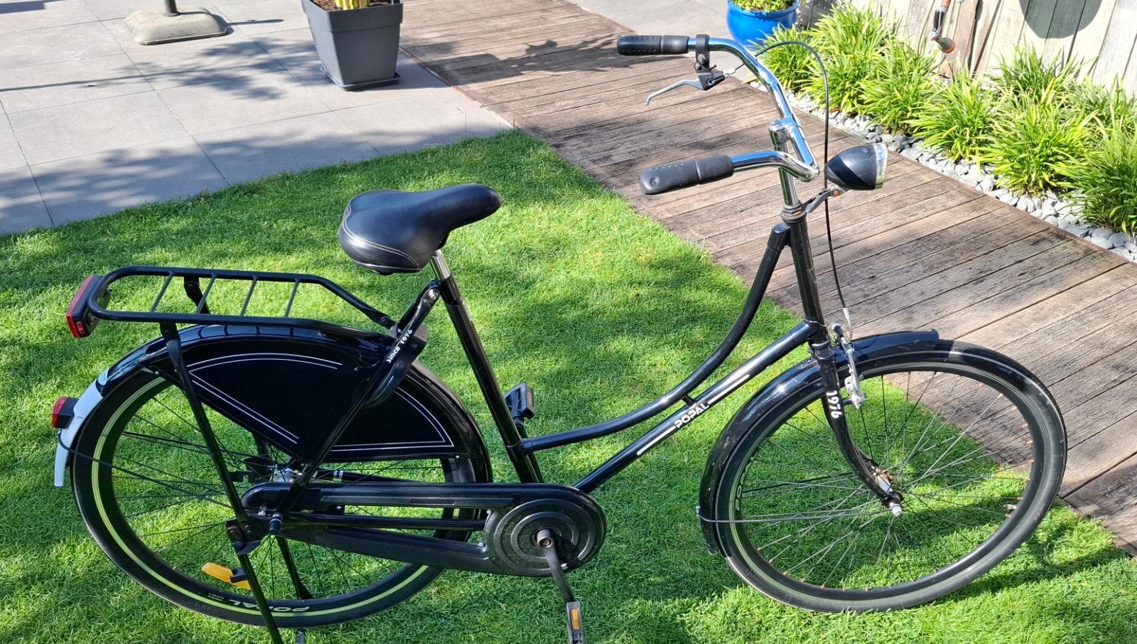 Popal Omafiets 28 inch - Zwart, Terugtraprem, Ophalen, Overige merken, 53 tot 56 cm