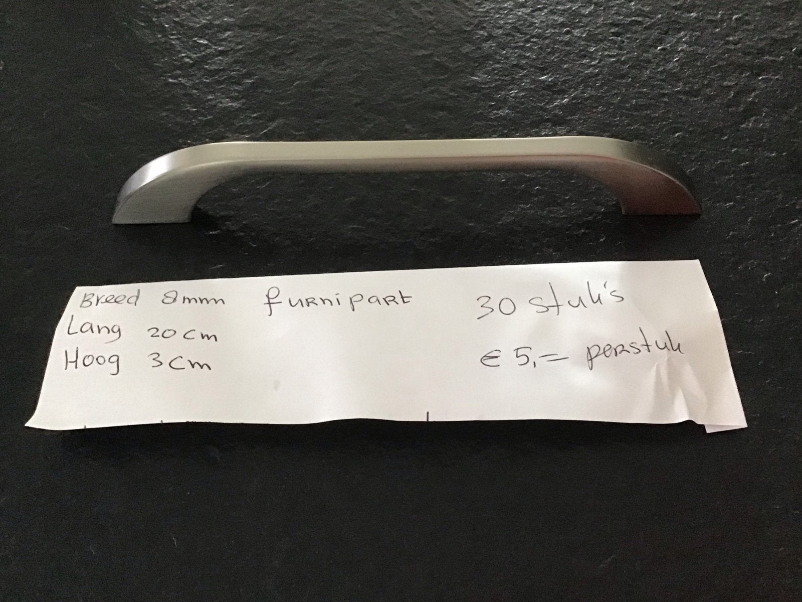 Furnipart handgrepen, 30 stuks, 20 cm lang, Ophalen, Zo goed als nieuw