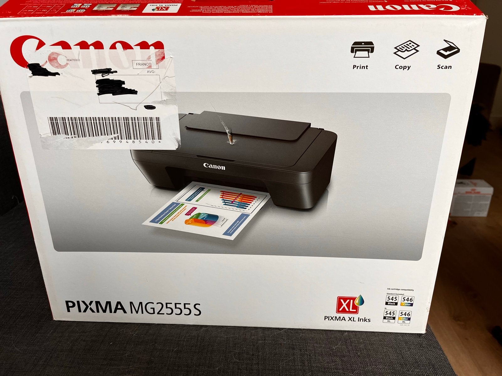 Canon Pixma MG2555S All-in-One Printer, Computers en Software, Printers, Ophalen, Inkjetprinter, All-in-one, Kleur printen