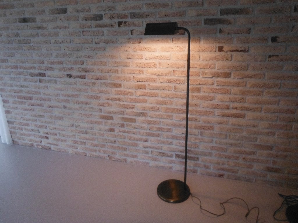 mooie brons- / koper kleur Massive edelstaal vloerlamp, Ophalen of Verzenden, Zo goed als nieuw, Metaal, 100 tot 150 cm