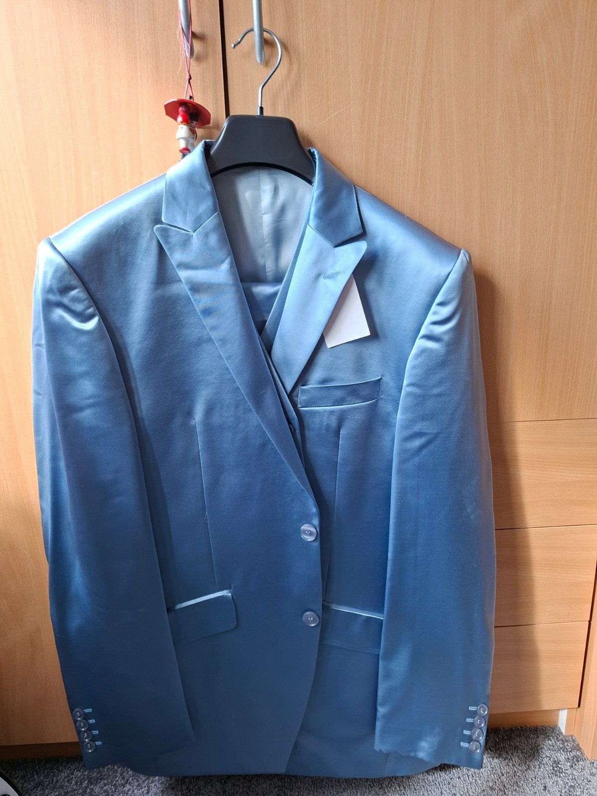 3 delig licht blauw pak, Ophalen of Verzenden, Nieuw, Maat 48/50 (M), Blauw