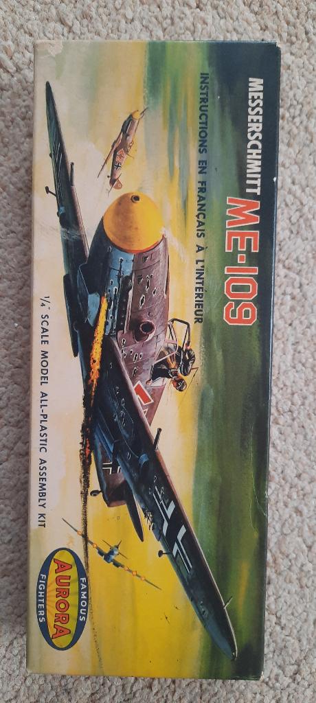 Vintage 1960 Aurora Messerschmitt ME-109 bouwset - LIMITED, Overige merken, Nieuw, Ophalen of Verzenden, Groter dan 1:72