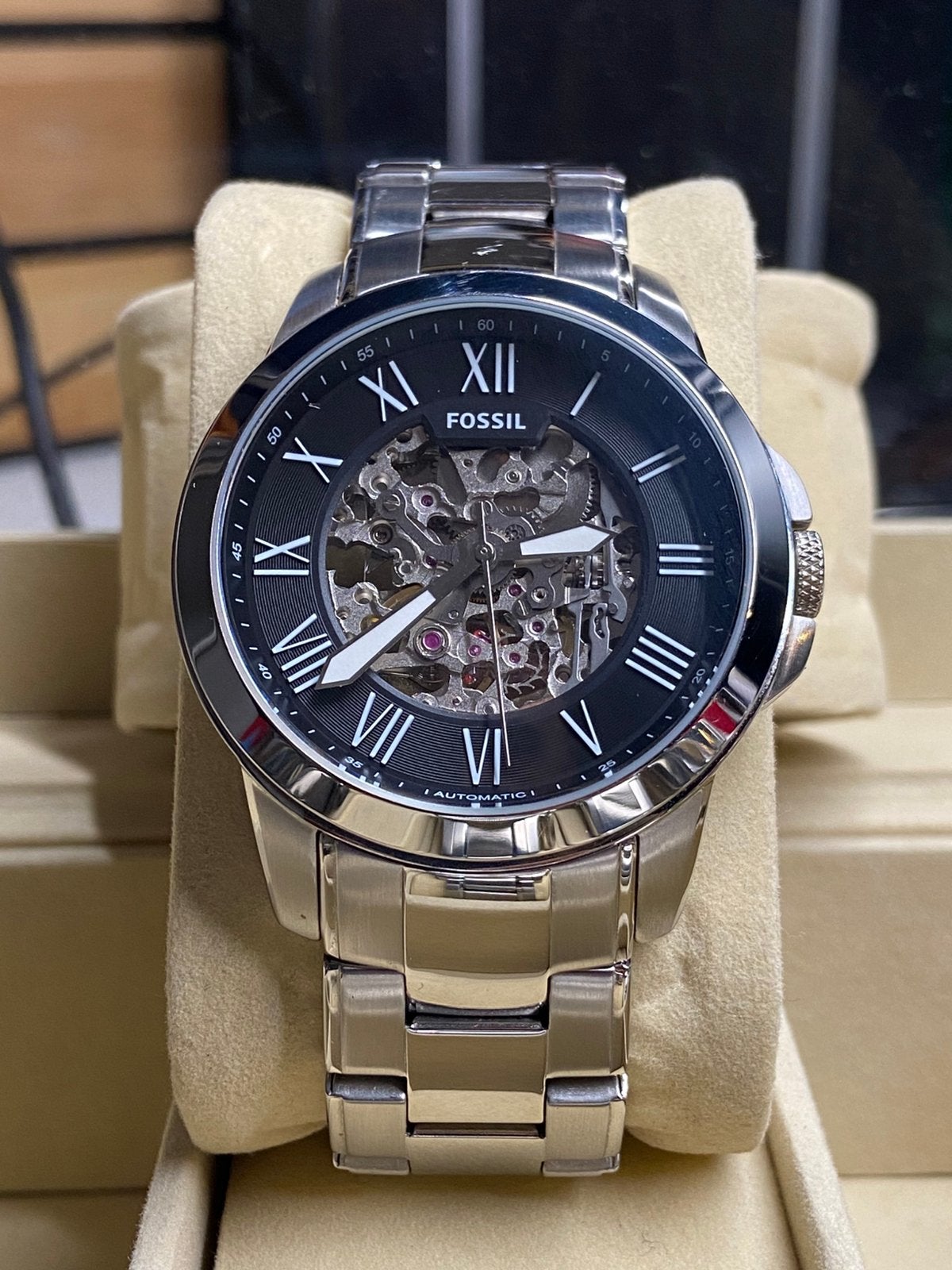 Fossil ME3103 Grant Skeleton Automatic, Overige merken, Staal, Staal, Polshorloge