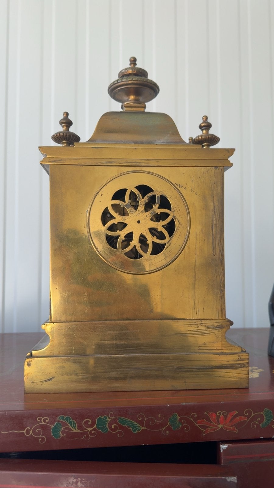 Antieke bronzen schoorsteenklok, Ophalen of Verzenden