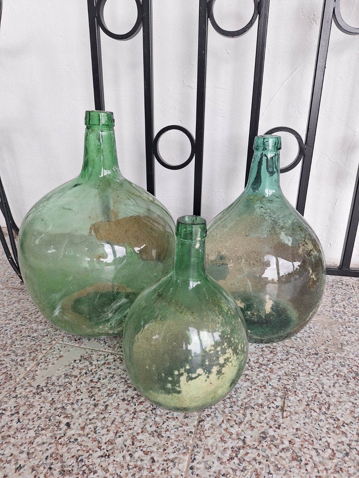 Set  Glazen Vintage Gistflessen, Antiek en Kunst, Ophalen