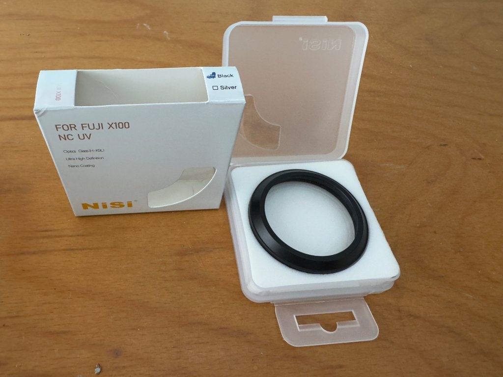 NiSi Fujifilm X100 UHD UV Filter zwart X100F  X100V X100VI, Verzenden, Zo goed als nieuw, Minder dan 50 mm, Beschermfilter