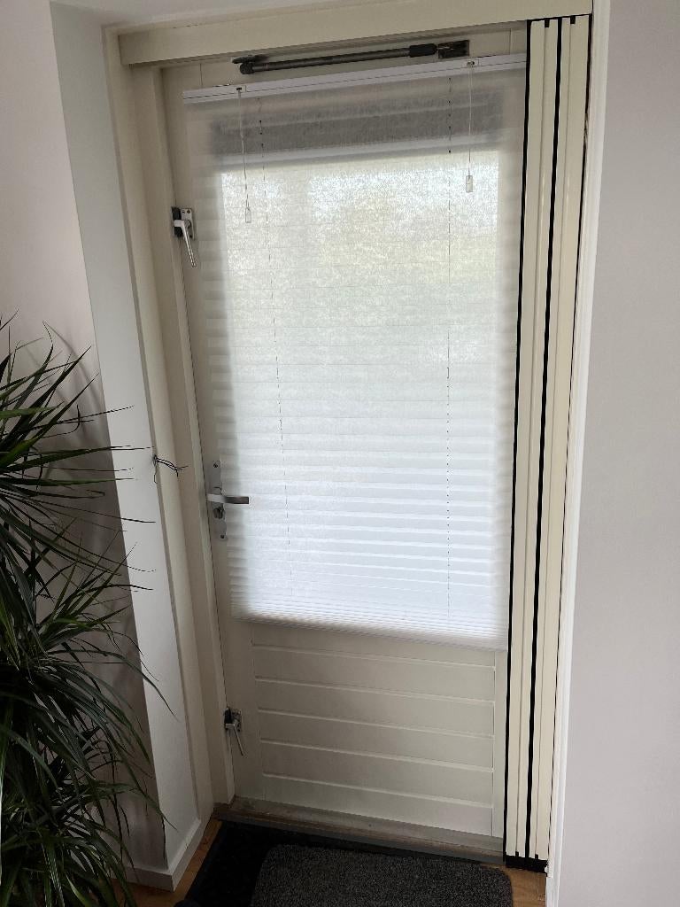 plissé gordijn voor op een deur, Ophalen, Gebruikt, Grijs, 50 tot 100 cm
