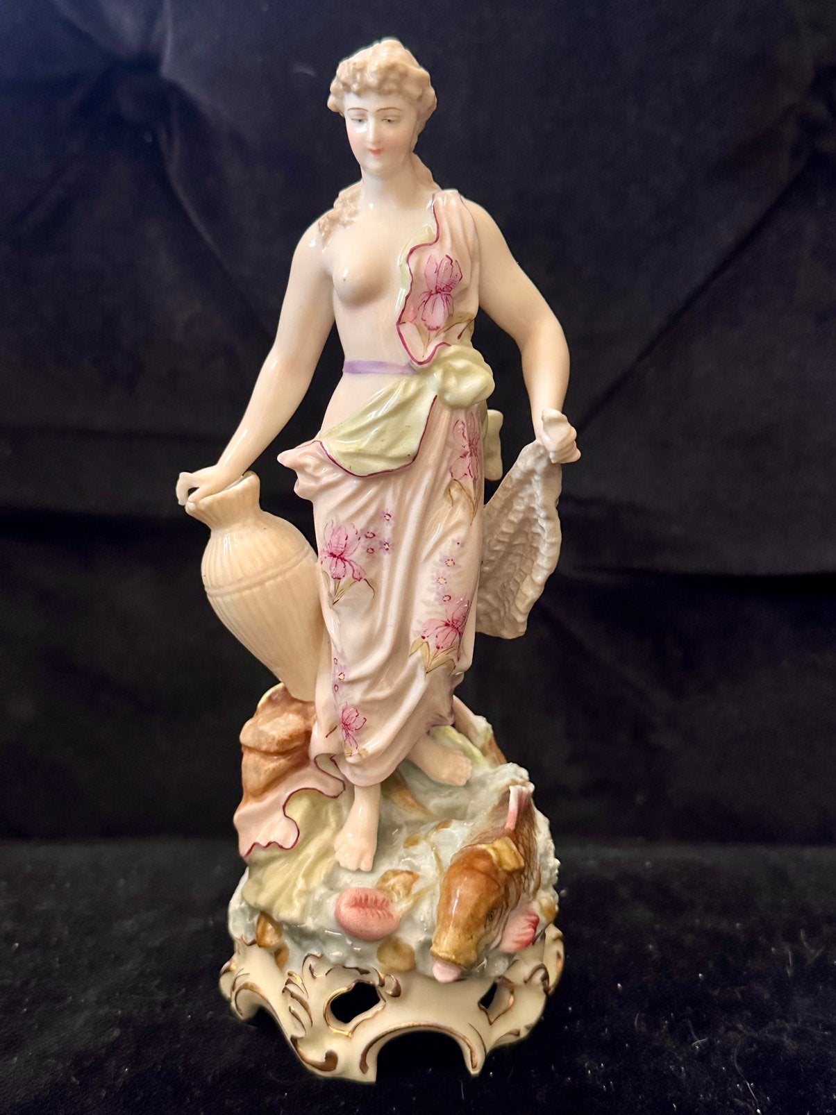 Antieke Porseleinen Damesfiguur - Meissen of Style - 19 cm, Ophalen of Verzenden
