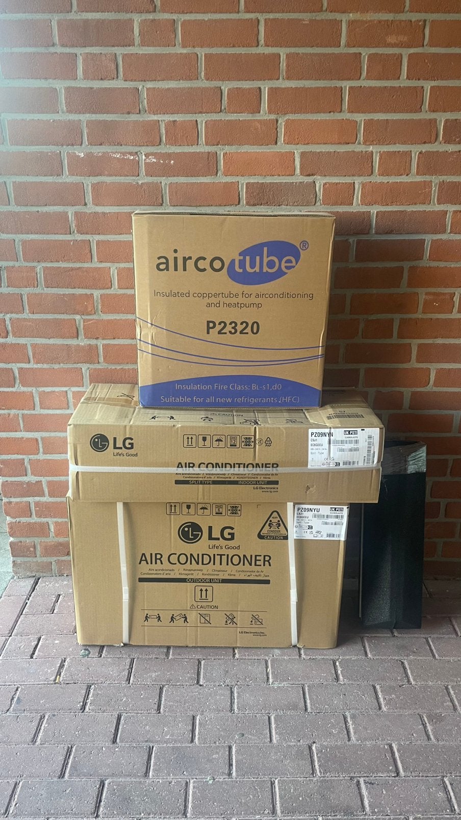 LG Airconditioner Split inclusief koelleiding en bigfoodset, Ophalen, Minder dan 60 m³, Nieuw, 3 snelheden of meer