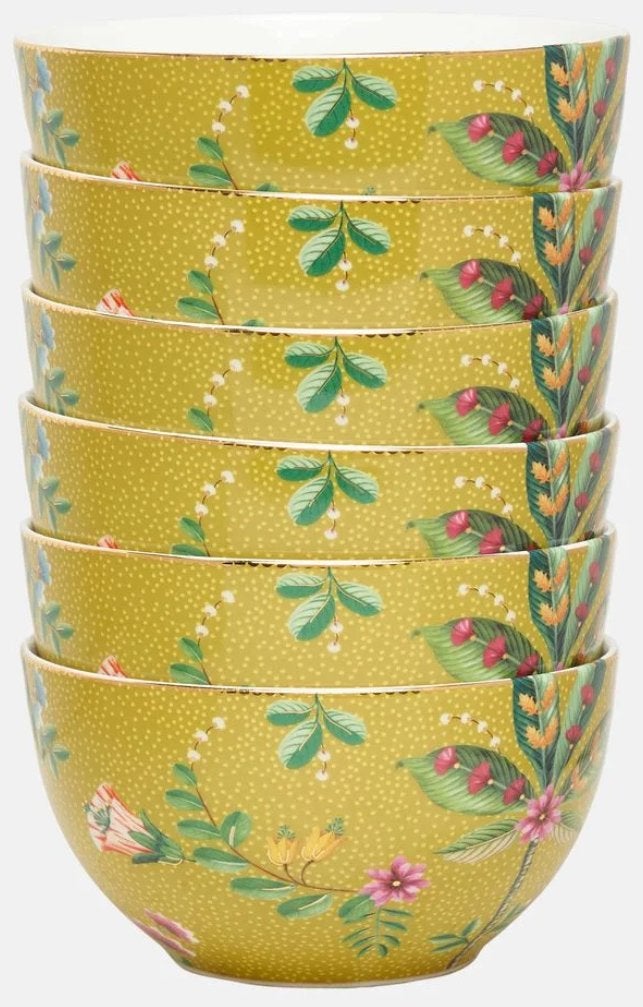 Pip Studio Kommenset 6 stuks porselein, 14x9 cm, Pip Studio, Nieuw, Ophalen of Verzenden, Kom(men)