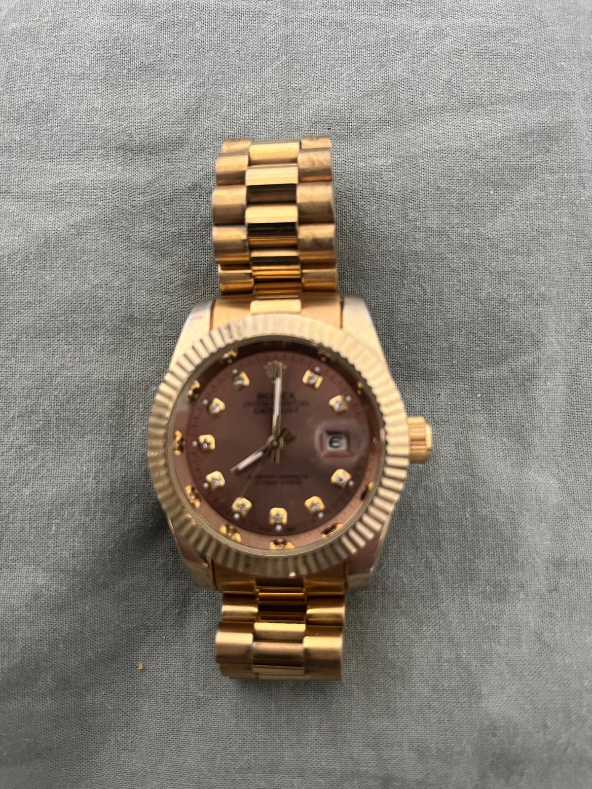 Rolex Datejust Dames Horloge Goud met Diamanten, Rolex, Polshorloge, Ophalen of Verzenden, Zo goed als nieuw