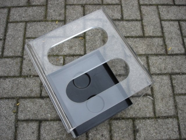 Vintage clear acrylic paraplubak Michel Dumas?, Ophalen of Verzenden, Gebruikt, Kunststof