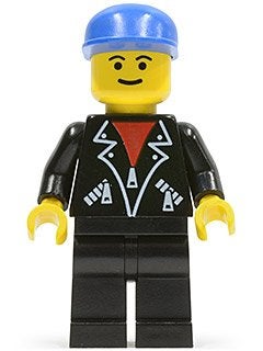 LEGO City lea004 Leather Jacket with Zippers - Black Legs,