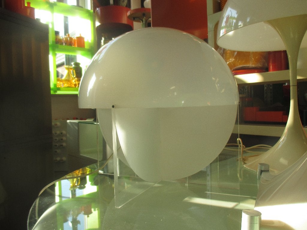 Plexi kunststof jaren 70 vloer tafel lamp space age design, Gebruikt, ?, ?, ?