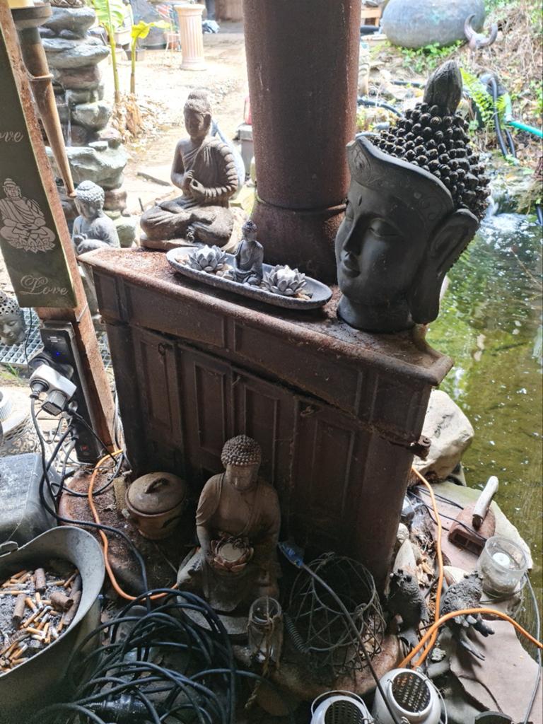 Decoratieve buitenkachel/vuurkorf, Huis en Inrichting, Kachels, Ophalen, Gebruikt, Overige soorten, Vrijstaand