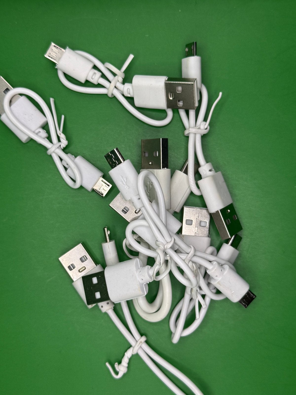 Set van 8 korte micro-USB kabels – wit, Nieuw, Micro-USB, Ophalen of Verzenden, Oplaadkabel