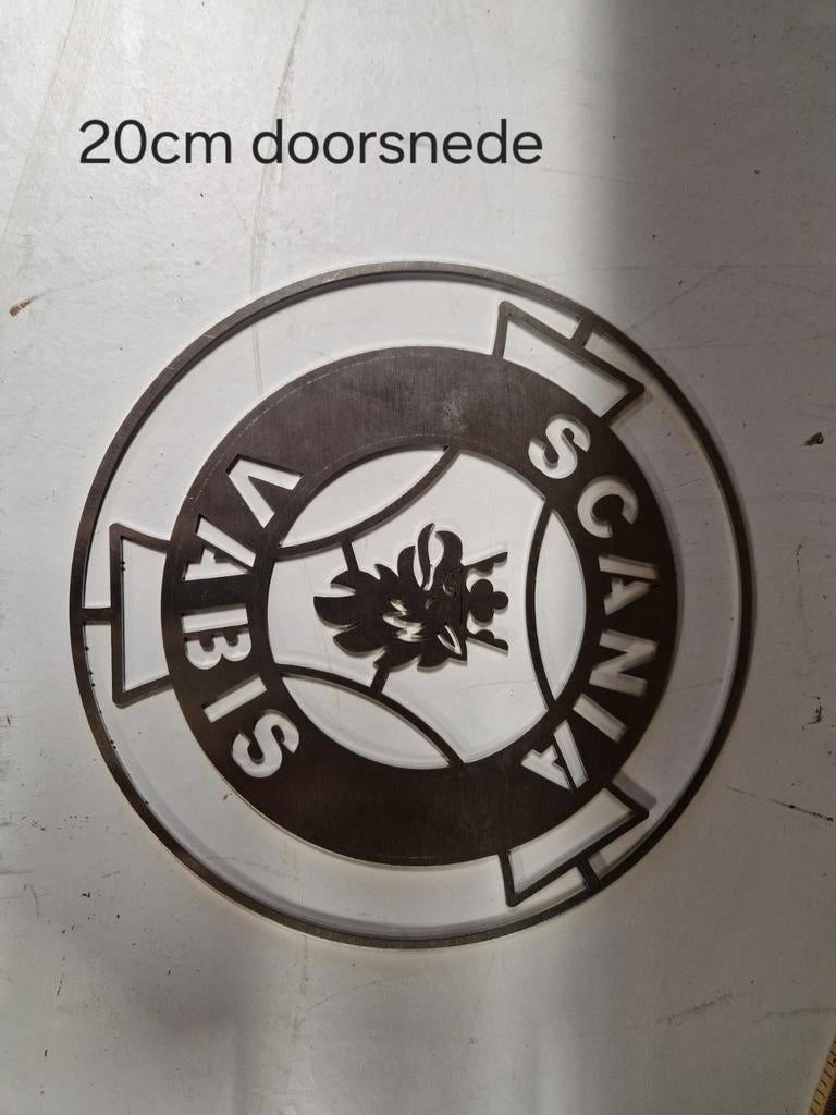 Scania Vabis RVS Embleem - 20cm, Ophalen of Verzenden, Nieuw
