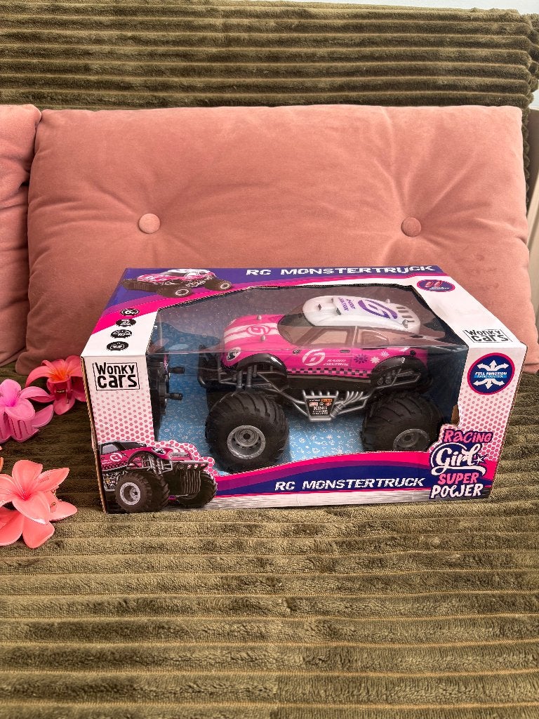 Wonky Cars RC Monstertruck Racing Girl Roze, Ophalen of Verzenden, Nieuw, Afstandsbediening