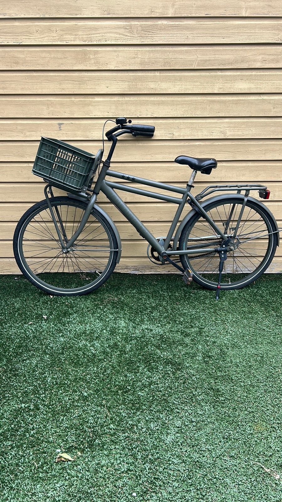 Cortina U4 herenfiets, matgroen, Terugtraprem, Gebruikt, Versnellingen, Minder dan 49 cm