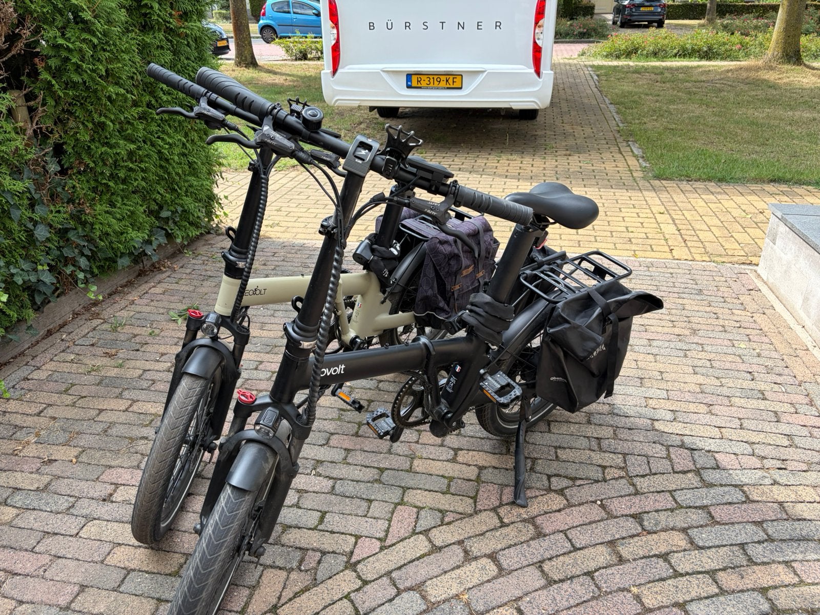 2 electrische vouwfietsen 20”, 20 inch of meer, Gebruikt, Versnellingen, Deels opvouwbaar