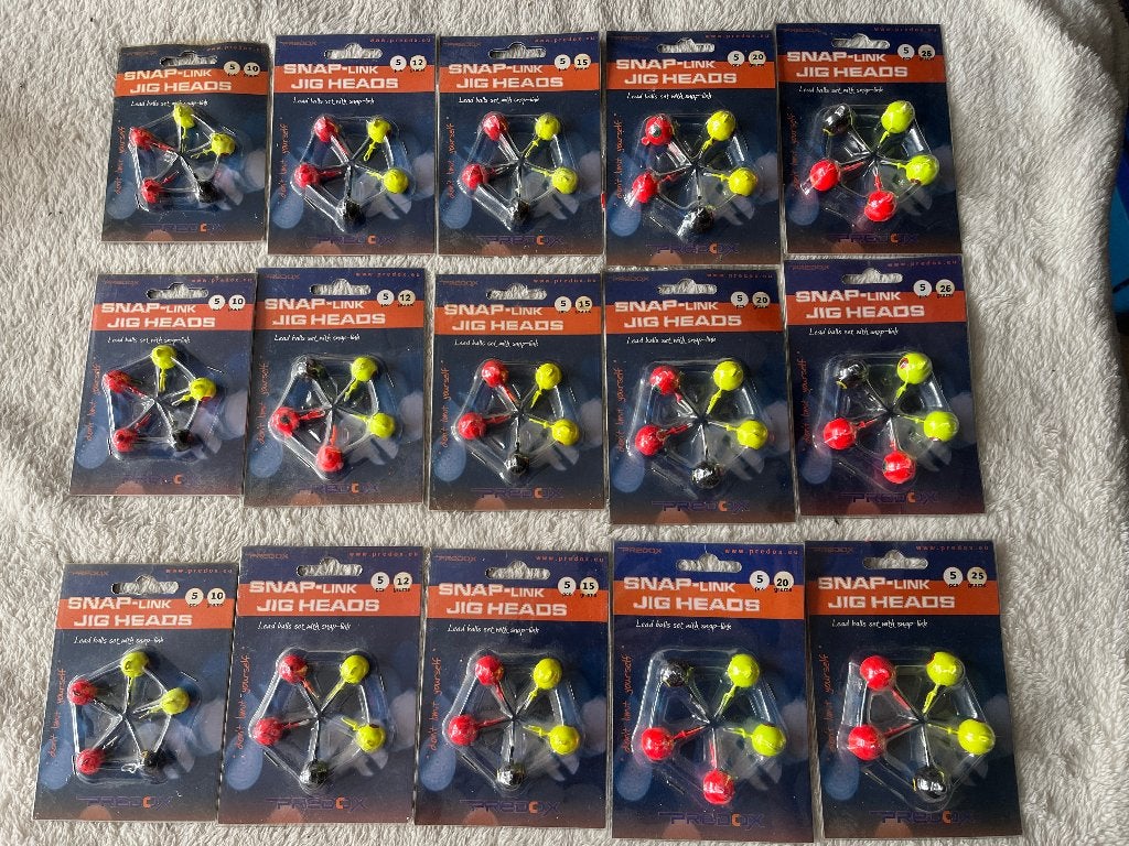adv 929 / NIEUW mixset 15 blisters jigloodkoppen, Ophalen of Verzenden, Nieuw, Overige typen