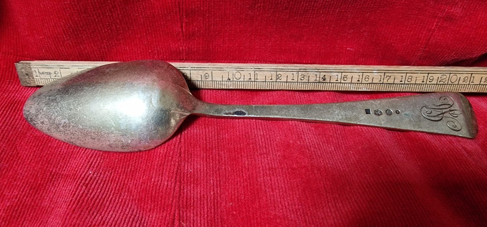 Antieke Zilveren Dinerlepel 72 gram - 2e Gehalte 835 - Holla, Ophalen of Verzenden