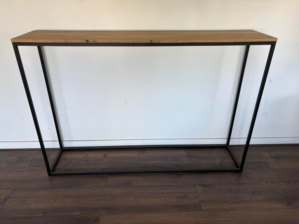 Oud eikem side table, Huis en Inrichting, Tafels | Sidetables, Ophalen of Verzenden, Zo goed als nieuw, 25 tot 50 cm, Rechthoekig