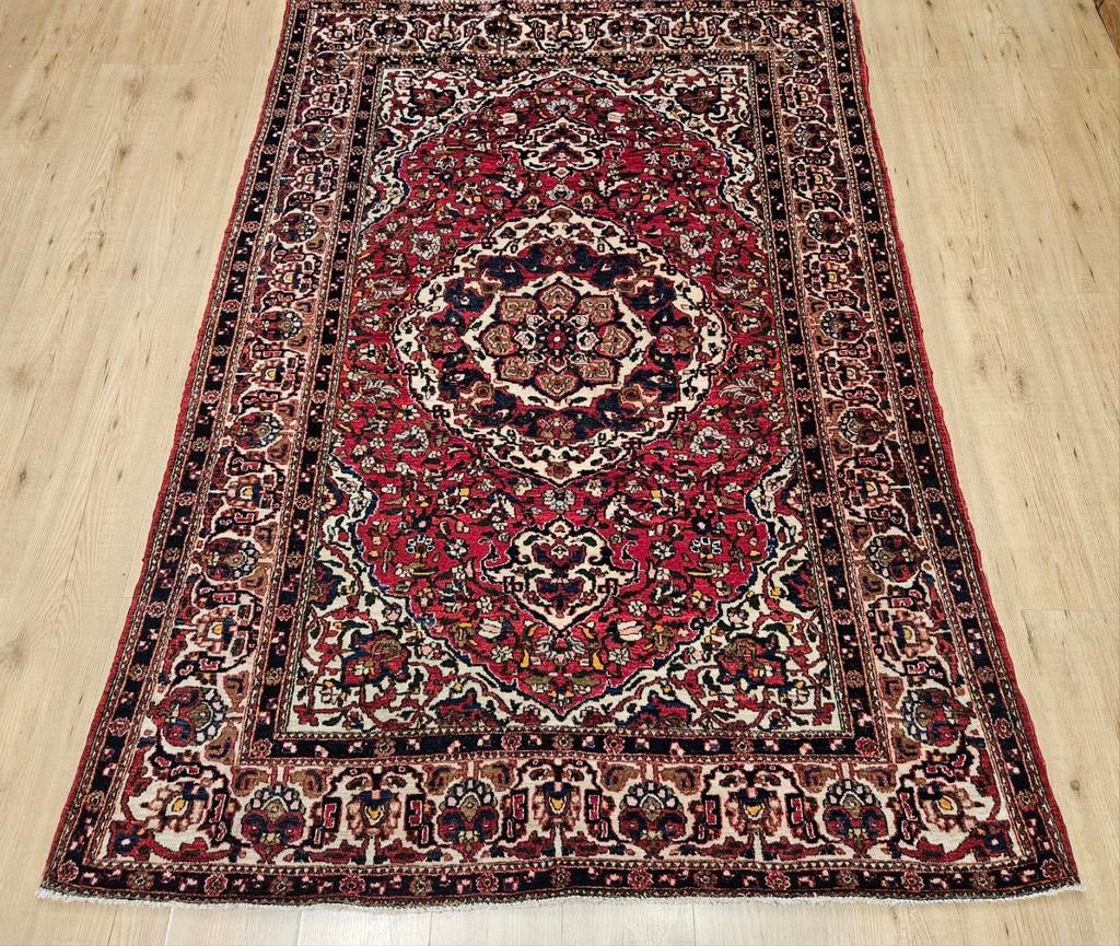 Vintage handgeknoopt perzisch tapijt bakhtiar 210x145