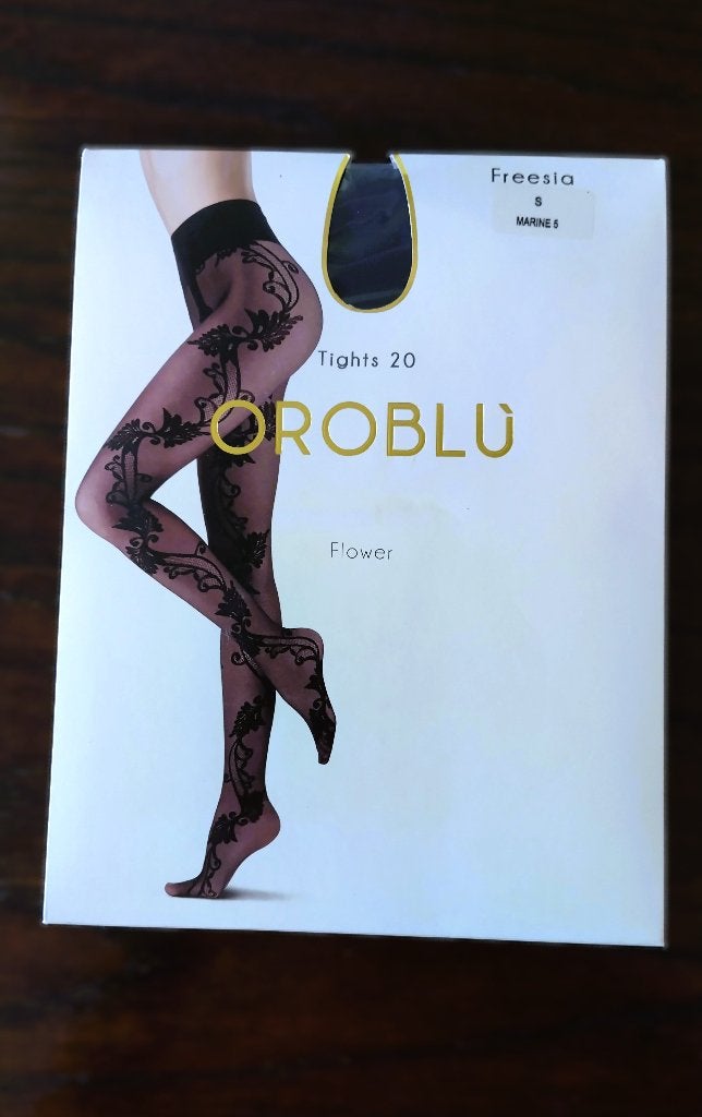 Oroblu Fashion Panty Freesia, Small, 20 Denier, Blauw, Maat 36/38 (S), Blauw, Nieuw, Ophalen of Verzenden