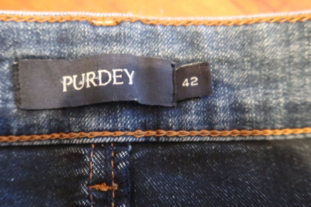 Purdey Spijkerrok blauw maat 42, Blauw, Maat 42/44 (L), Ophalen of Verzenden, Zo goed als nieuw