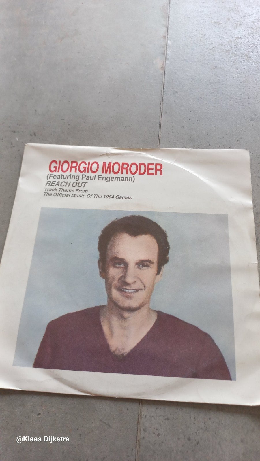 Giorgio Moroder - Reach Out (1984 Games Theme) Vinyl Single, Gebruikt, 7 inch, Ophalen of Verzenden, Pop